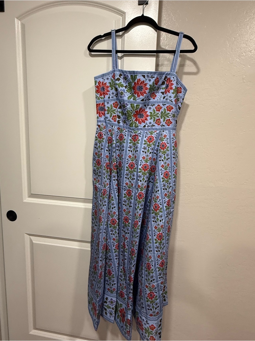 NWT Hill House Margot Midi Dress in Floral Block Stripe/Blue Multi - Picture 3 of 6